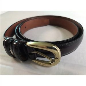 VTG Peterborough Row Belt Red Brown Leather Mens- Size 36 Bloomingdales